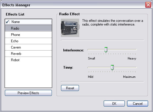 folder tand Beskrivende Voice Effects - Reverb, Echo, Robot for Text-to-Speech